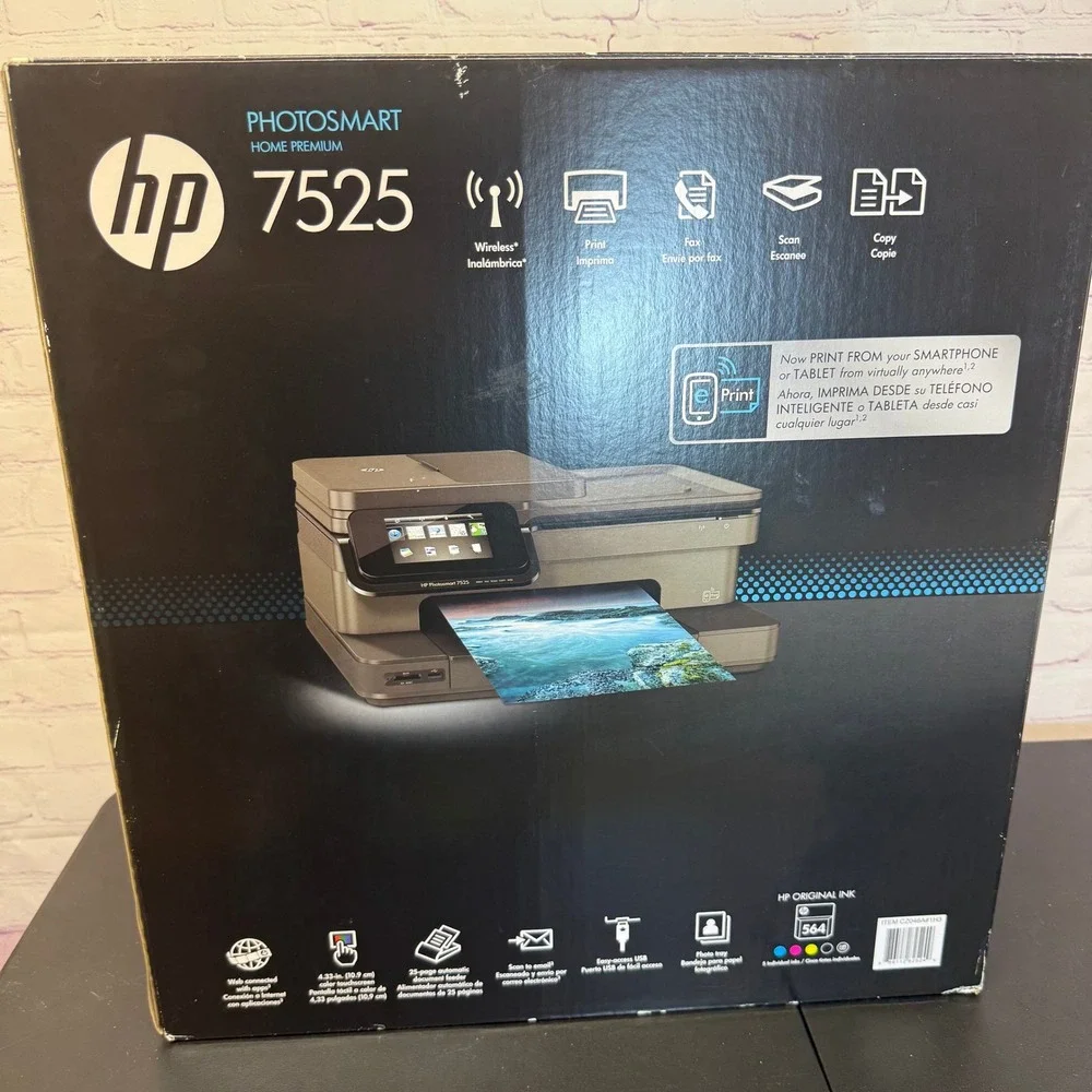 HP Photosmart 7525 e-All-in-One Wireless Inkjet Printer New In Box